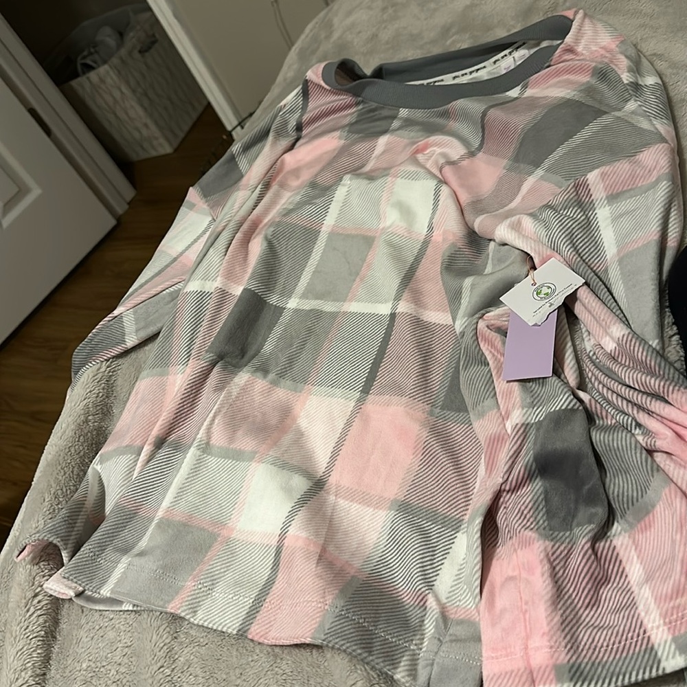 Kids plaid pajama shirt